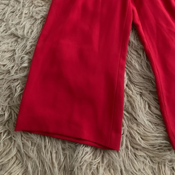 Halogen | Orange Red Pant Culottes 4 Wide Leg - Picture 5 of 8